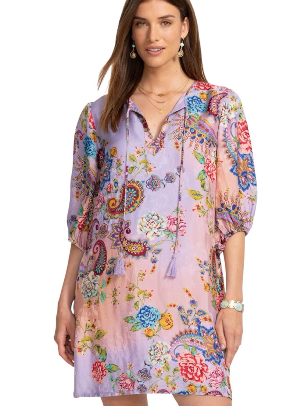 Johnny Was Paisley Lavina mini dress